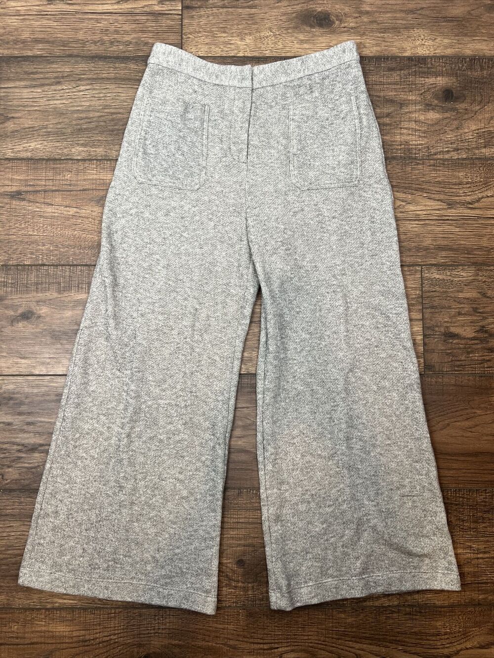 Harvey Faircloth High Waist Wide Leg Pants Gray Women's Size Large Front Pockets